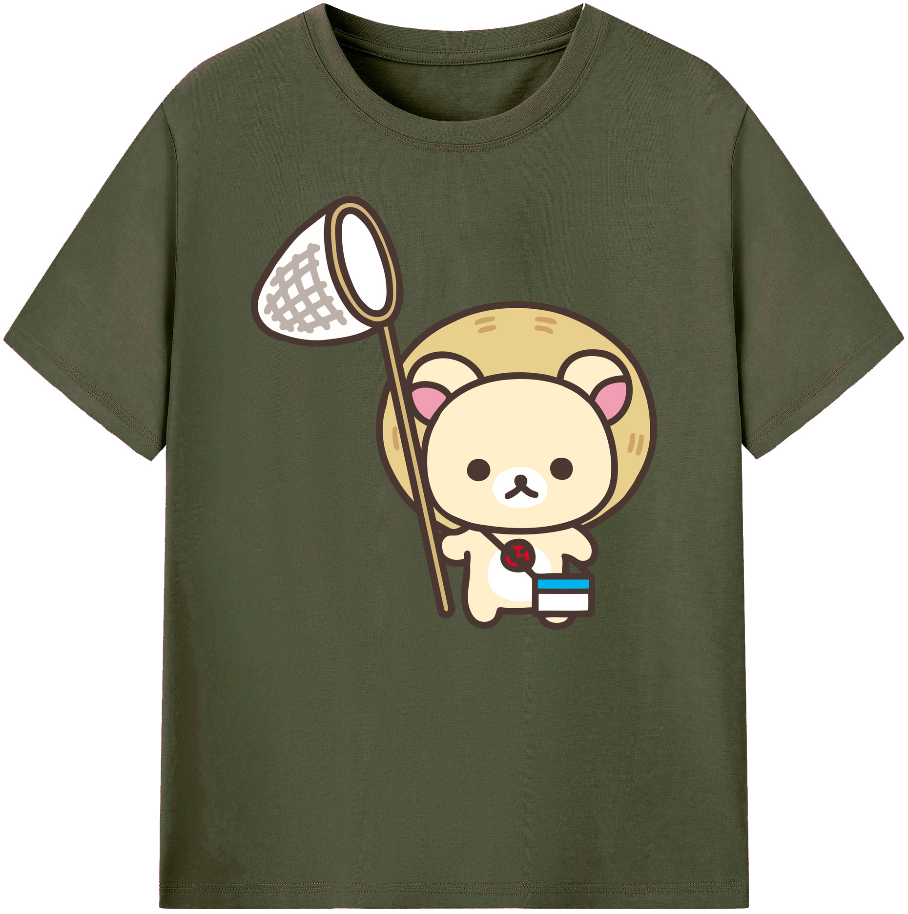 （画像用） リラックマ リラックマ キイロイトリ Rilakkuma Korilakkuma Kiiroitori 綿100％ メンズ半袖Tシャツ｜肌触りやわらか＆通気性